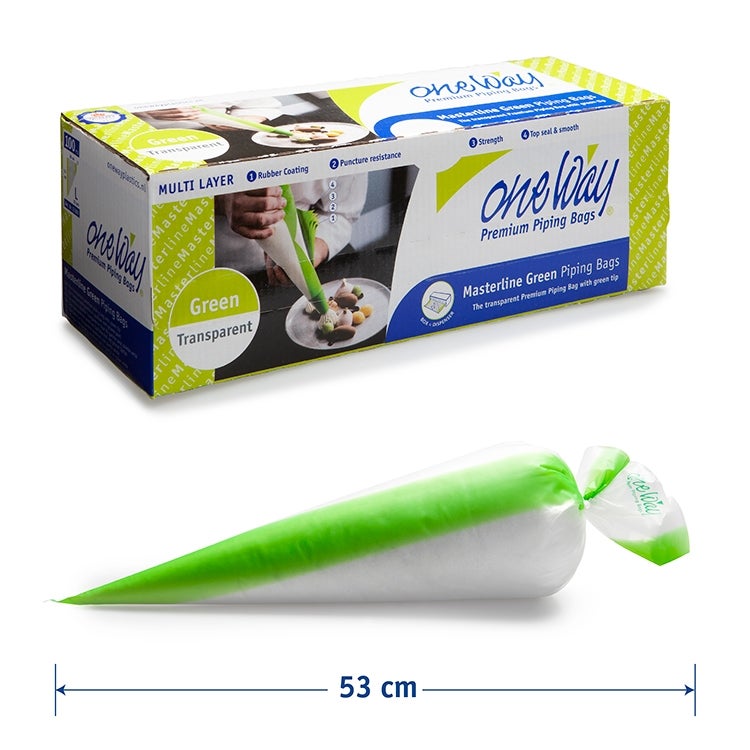 One Way Masterline Spuitzakken Groen 53 x 28 cm / 21 inch pk/100
