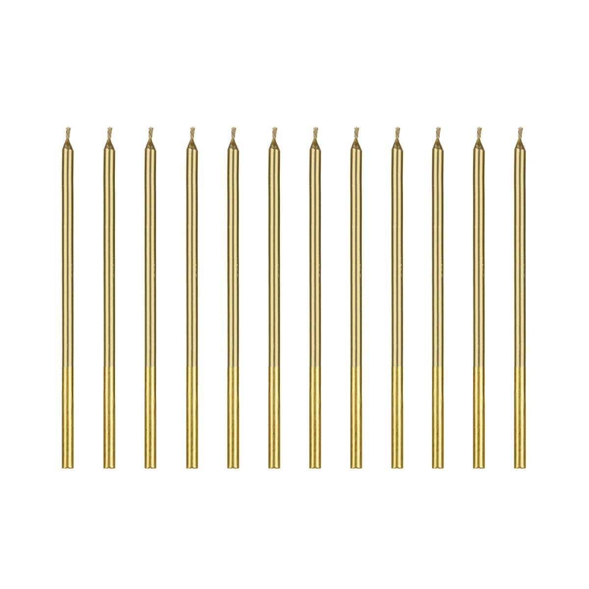 PartyDeco Kaarsen Goud 12/pcs