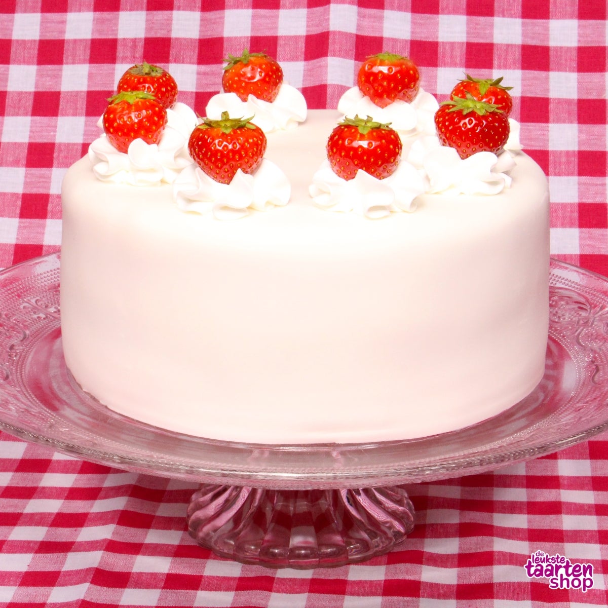 Voordeel bakpakket: Aardbeien Fondanttaart