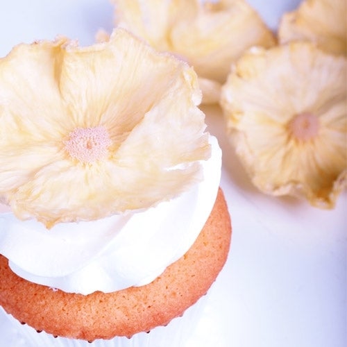 Ananasbloem-cupcakes