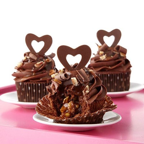 Chocolade cupcakes met topping
