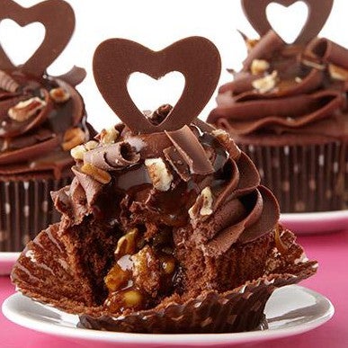 Chocolade cupcakes met topping