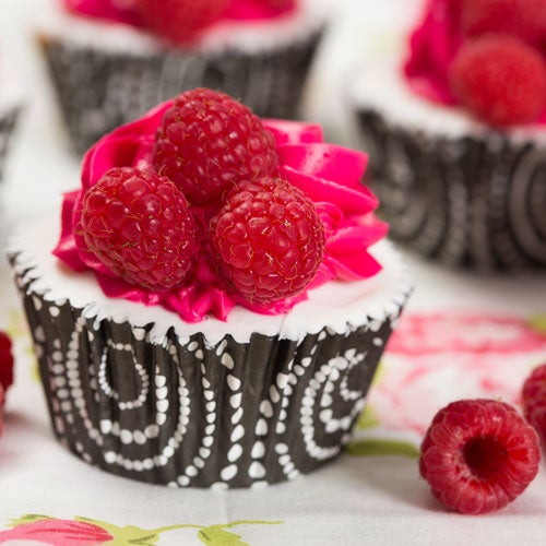 Frambozen cupcakes