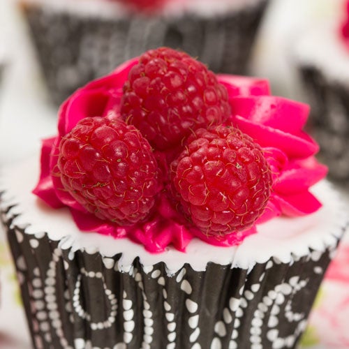 Frambozen cupcakes
