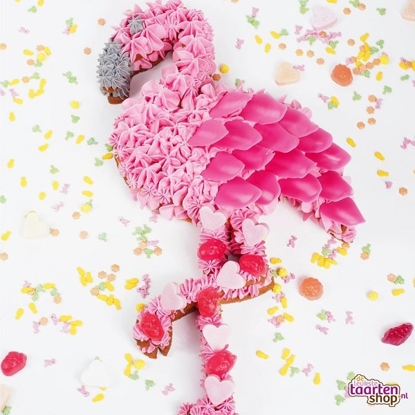 Flamingo cookie cake