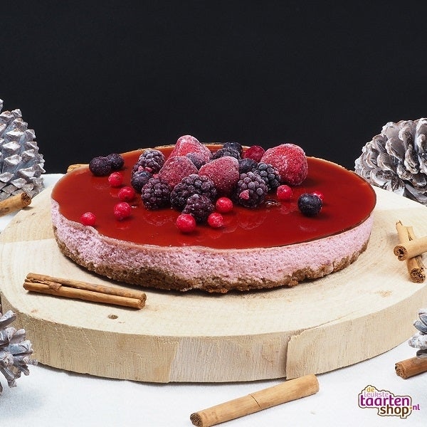 Recept No-Bake Bosvruchten Glühwein Taart