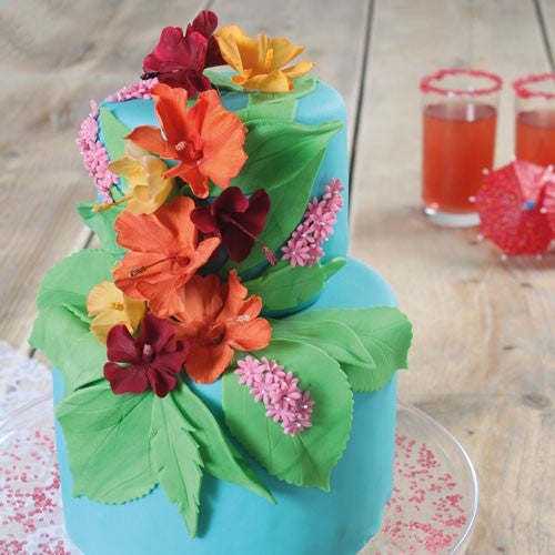 Hawaiiaanse bloemen taart