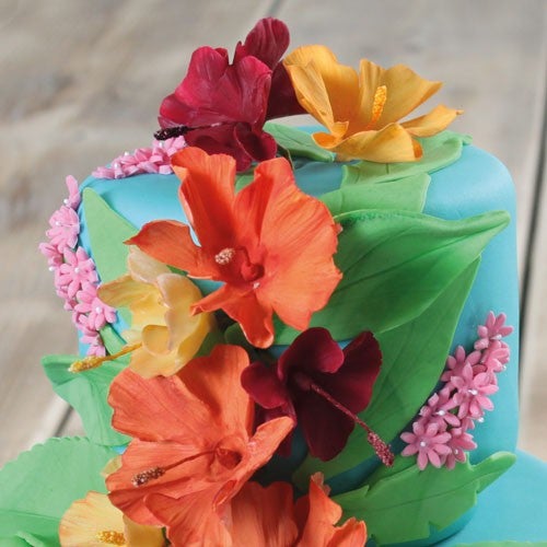Hawaiiaanse bloemen taart