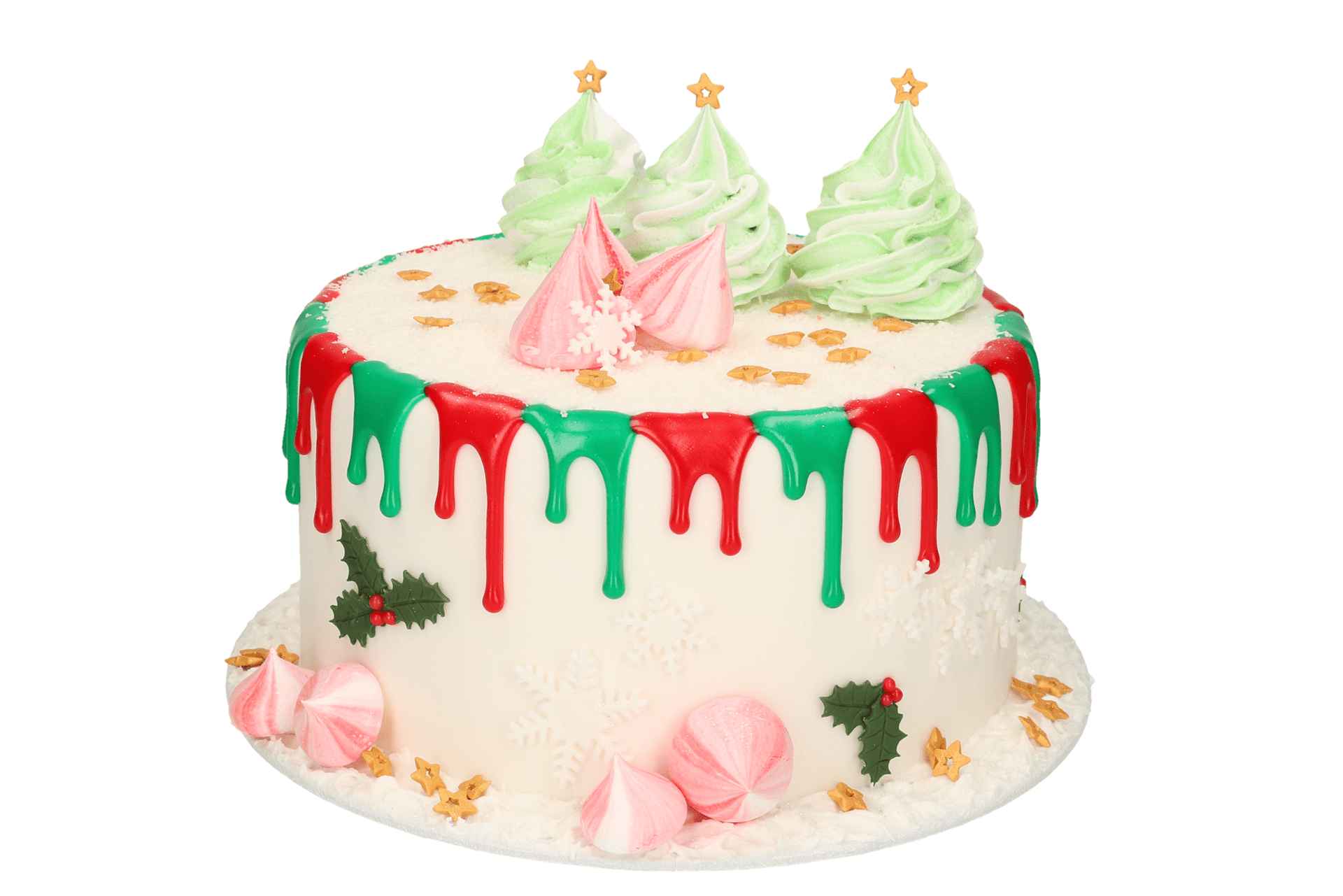 Kerst duo drip cake met verrassingsbinnenkant