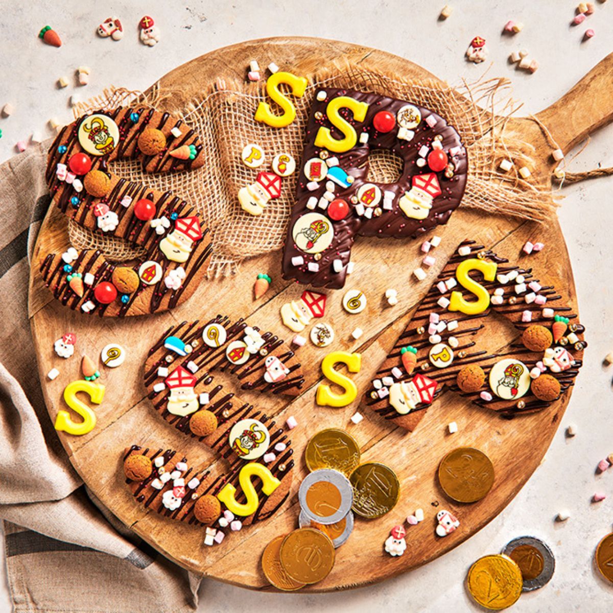 Choco sint en piet letters