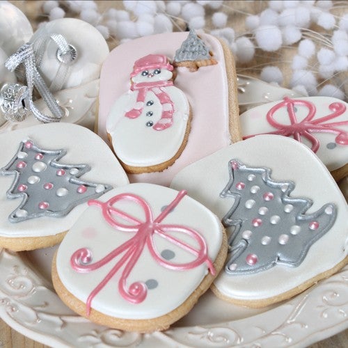 Pastel koekjes voor de Kerst