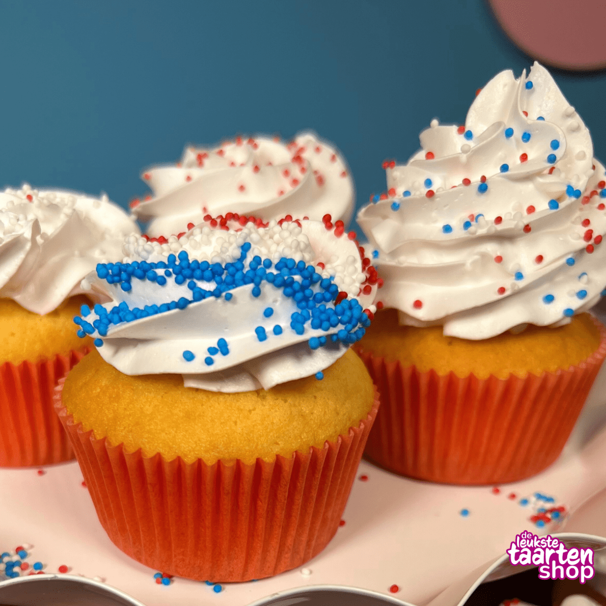 Koningsdag Cupcakes Rood Wit Blauw 