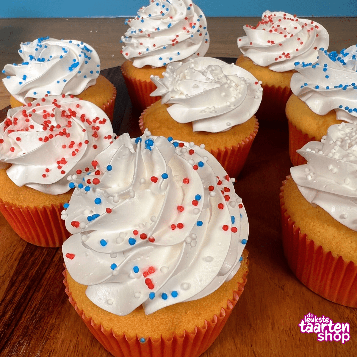 Koningsdag Cupcakes Rood Wit Blauw 