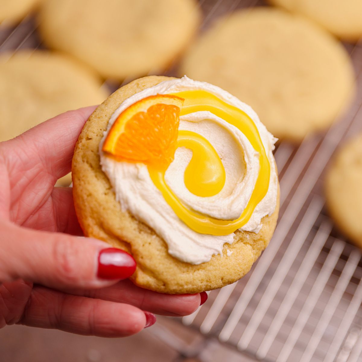 Witte chocolade koekjes met sinaasappelcurd