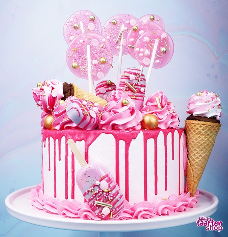 Roze Verjaardagstaart