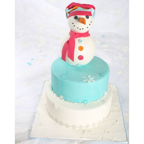 Stoere sneeuwpop