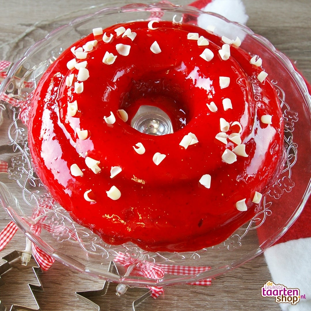 Recept voor Aardbeien bavaroisdessert met aardbeien glaze