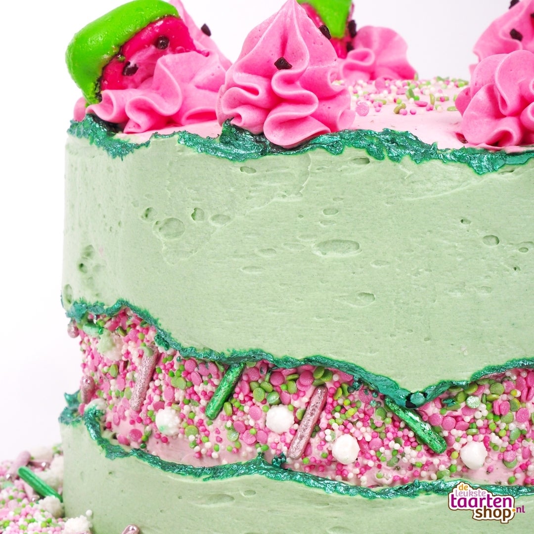 Watermeloen fault line cake