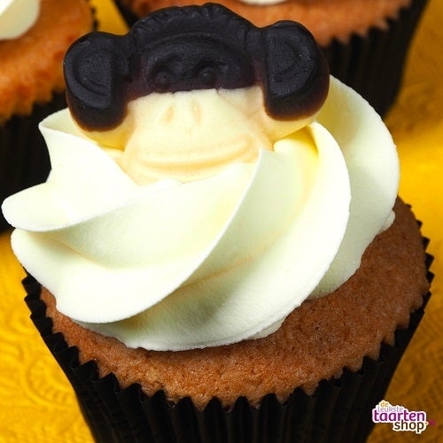 Apekop cupcakes / bananen cupcakes - Bakken met kinderen
