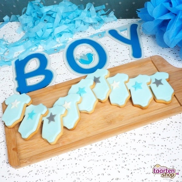 Baby boy koekjes - rompertjes