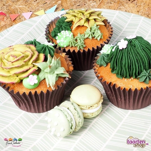 Vetplantjes cupcakes