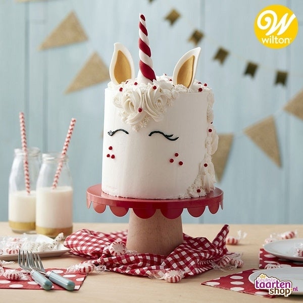 Kerst unicorn taart