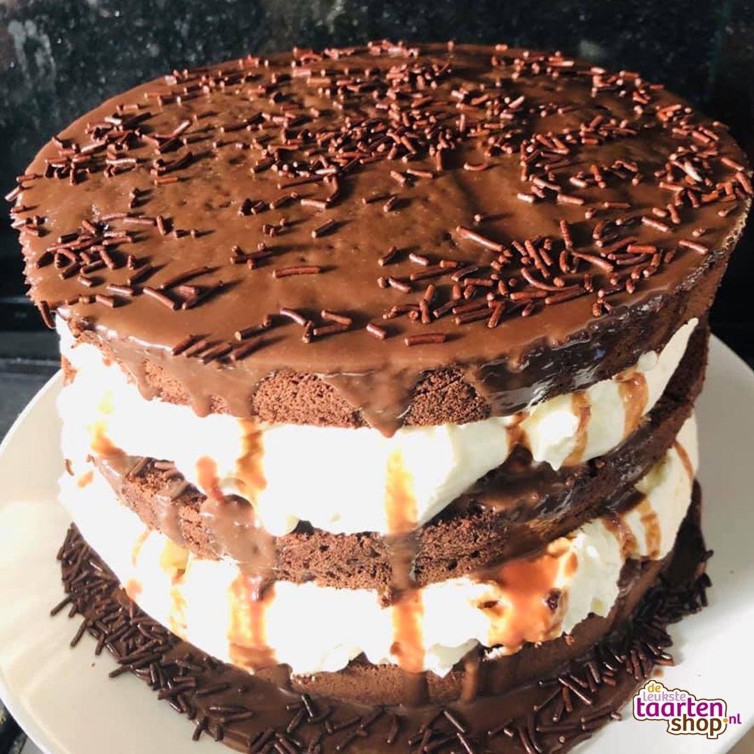 Chocolade crème taart door Ula Fanaberia