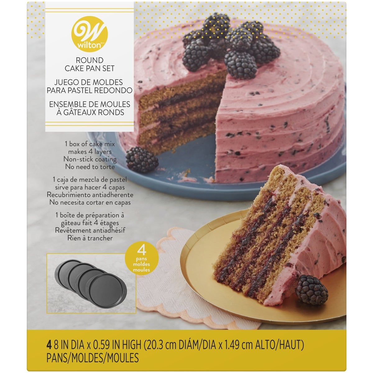 Wilton Easy Layers Bakvorm 20cm set/4
