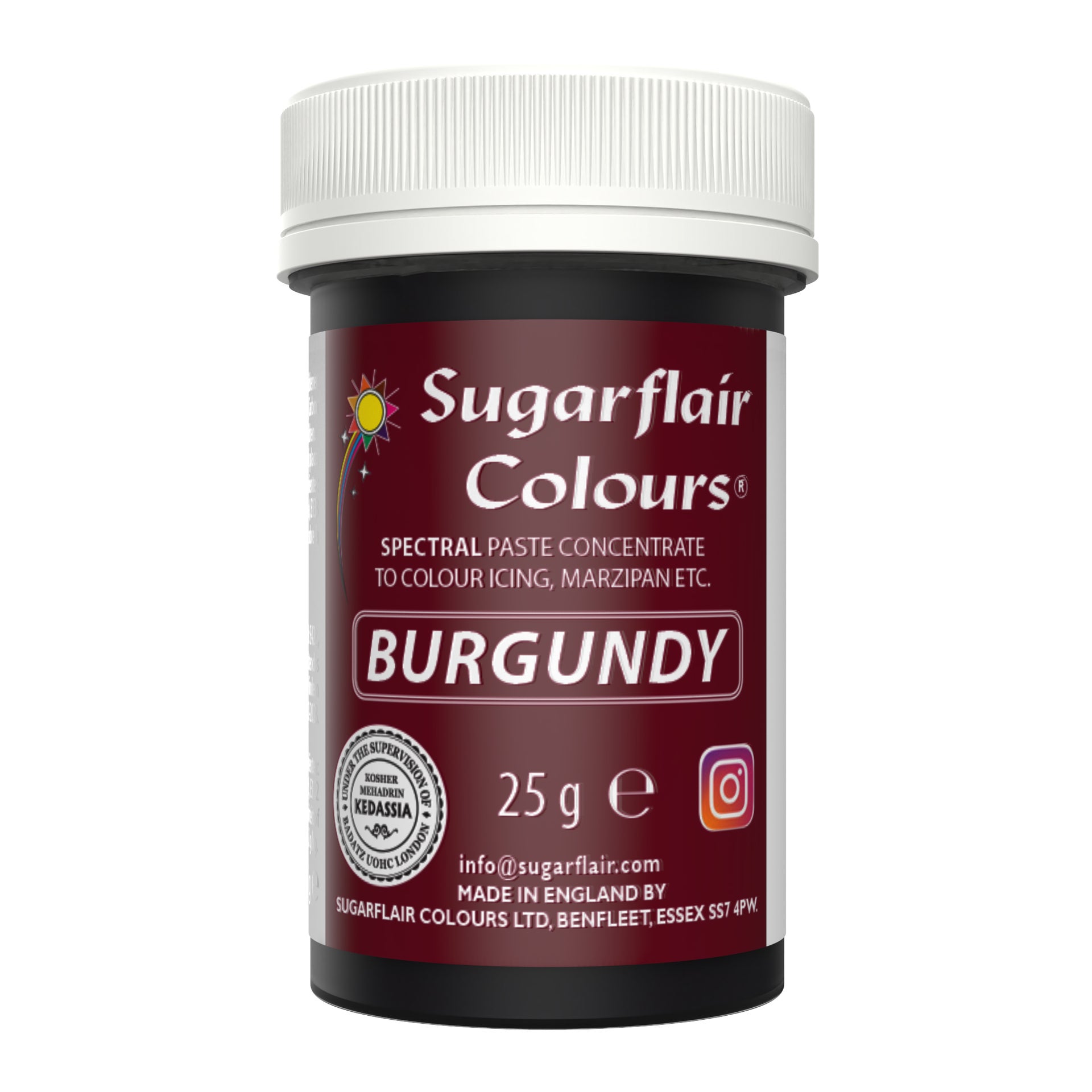 Sugarflair Eetbare Kleurstof Pasta Bordeaux 25g