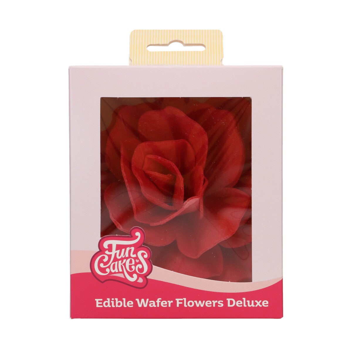 FunCakes Eetbare Papieren Bloemen Deluxe Roos Pastella Rood Large pk/1