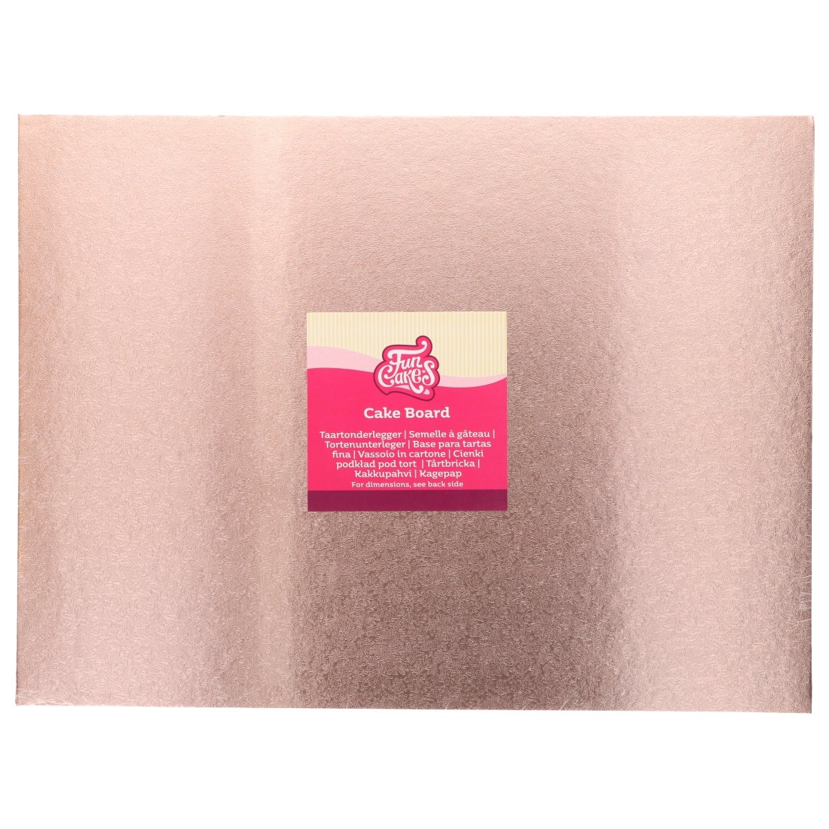 FunCakes Cake Board Rechthoek Roségoud 40x30cm