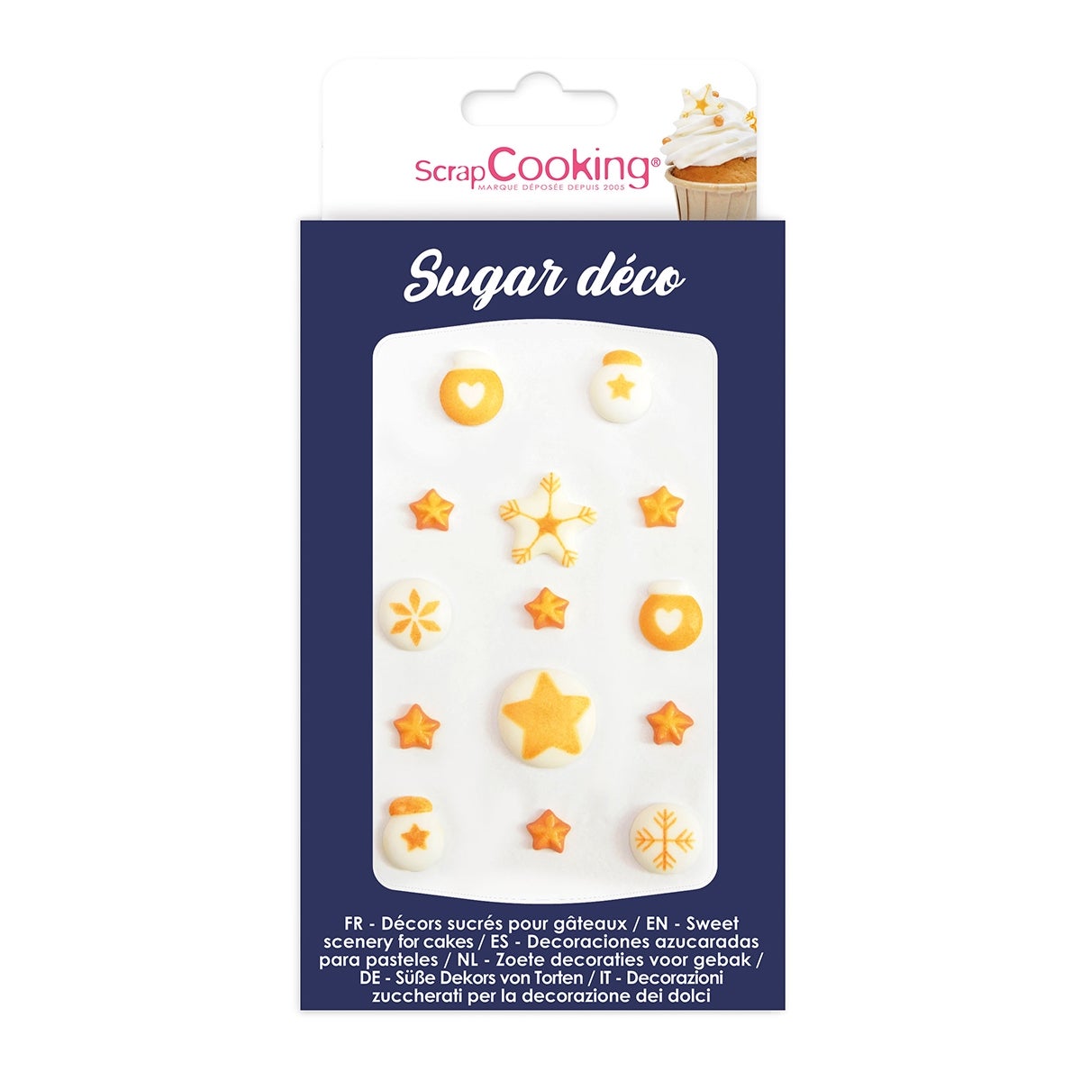 ScrapCooking Suikerdecoraties Gouden Sterren set/14