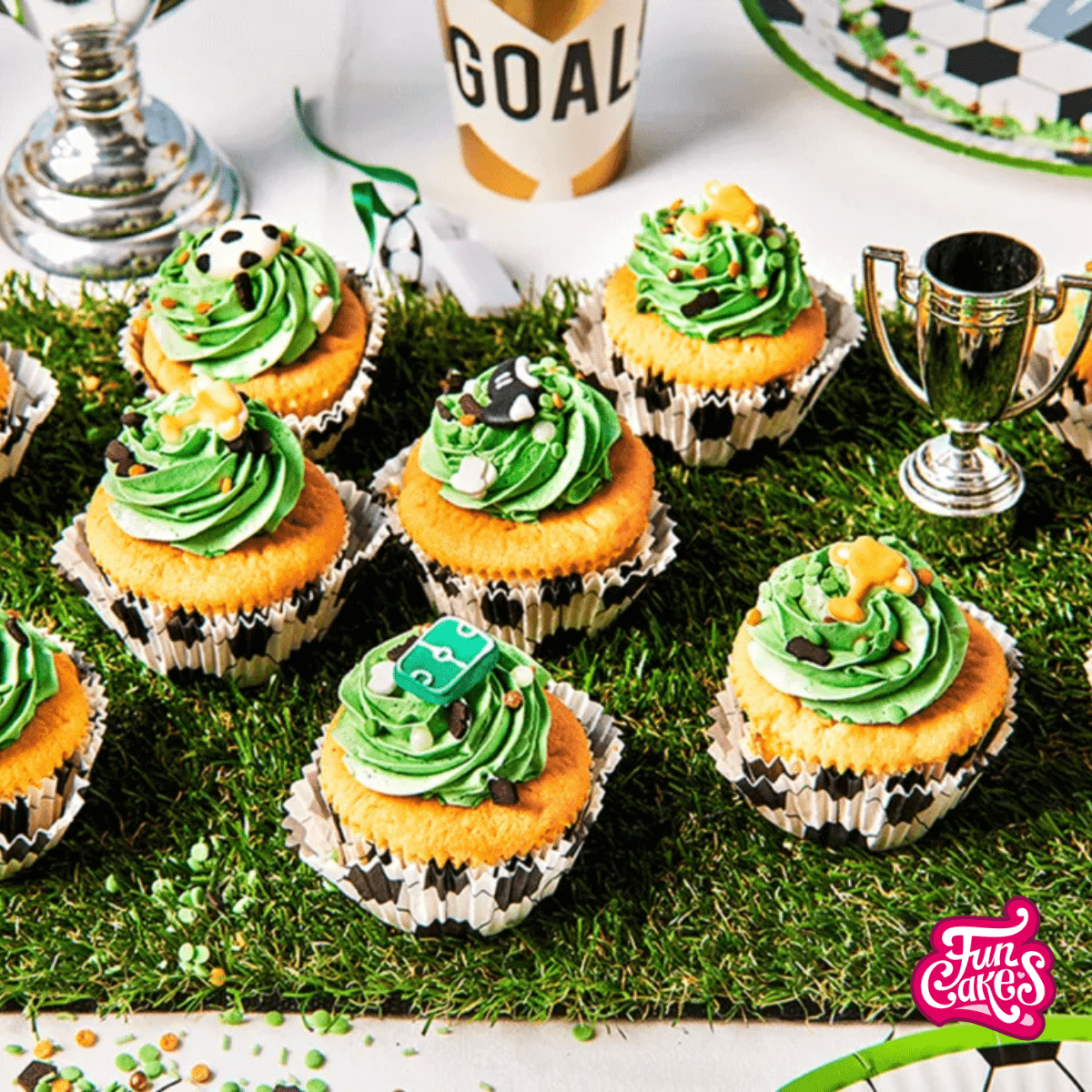 Voetbal cupcakes
