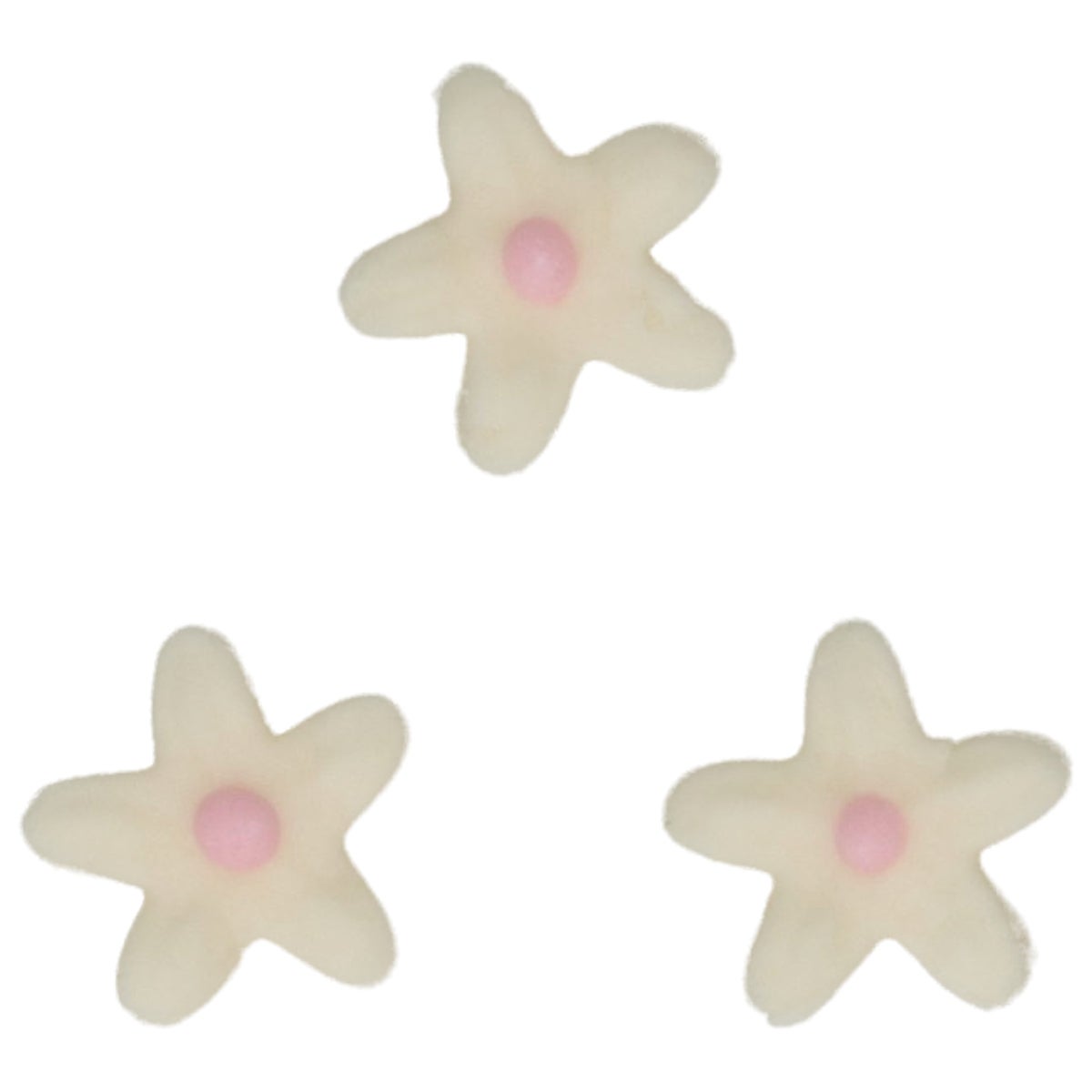 FunCakes Fondant Decoraties Chrysant Wit Lichtroze set/30