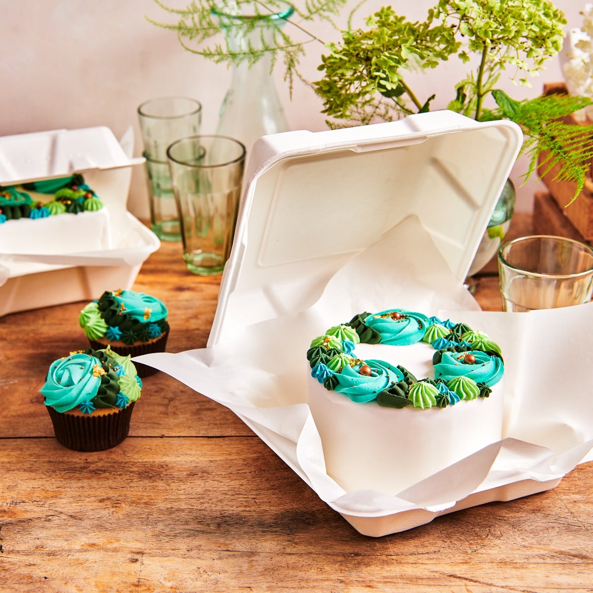 FunCakes Bento Taart Doos Wit 15x15cm pk/10