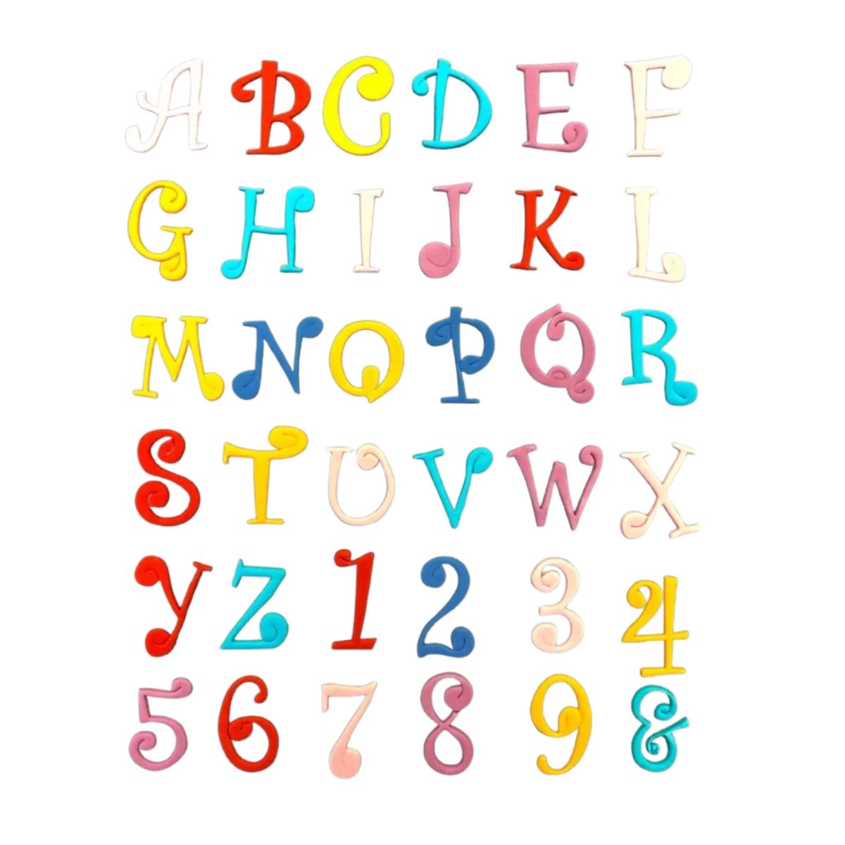 FMM Tappit Uitsteker Alfabet & Nummers Hoofdletters Funky