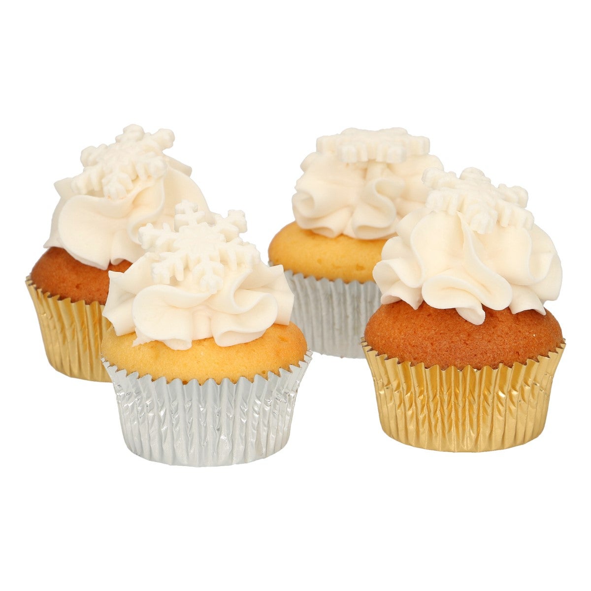 FunCakes Fondant Decoratie IJskristal Wit set/12