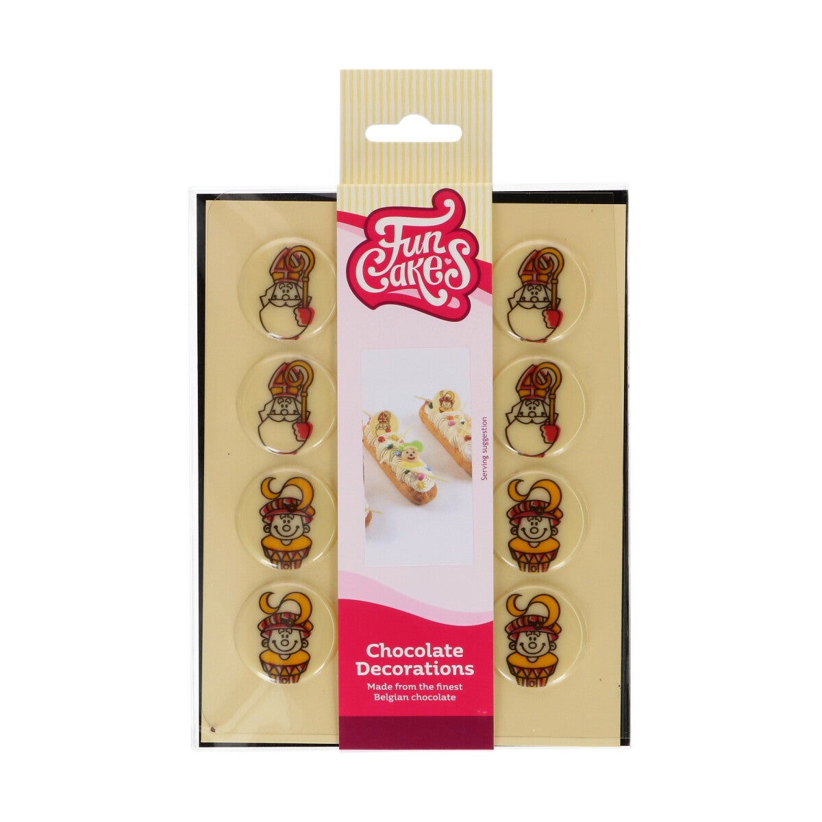 FunCakes Chocolade Decoratie Sint 3,8cm pk/12