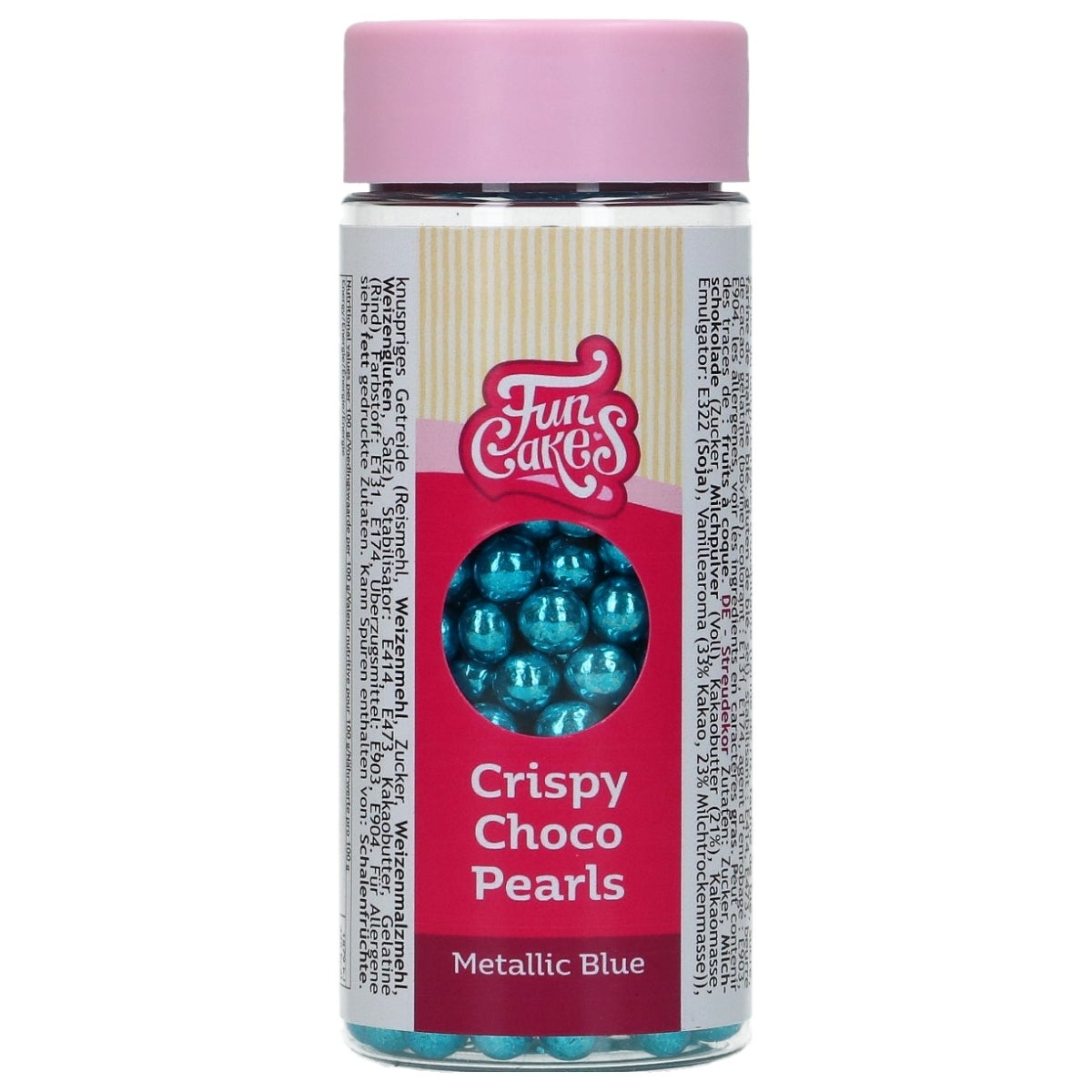 FunCakes Crispy Choco Pearls Metallic Blauw 60g