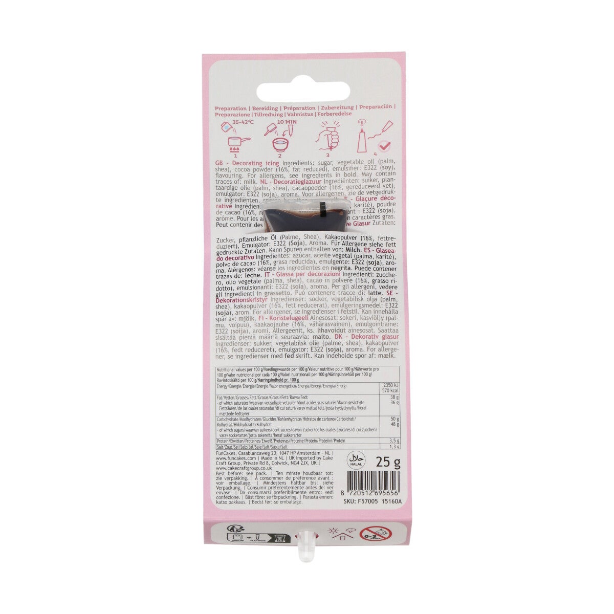 FunCakes Choco Writer Donkere Chocolade 25g