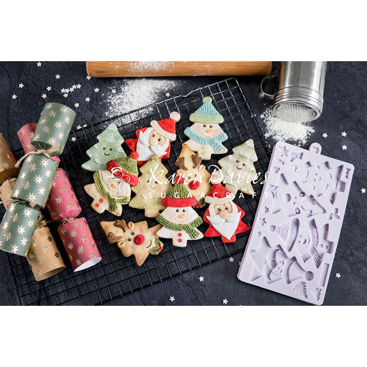 Karen Davies Silicone Mould - Kerstboomfiguren