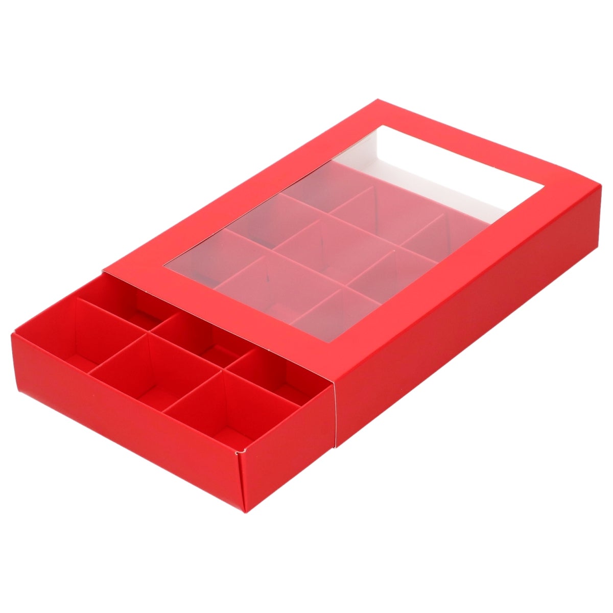 FunCakes Chocoladeletterdoos Rood 20x14x3,5cm pk/10