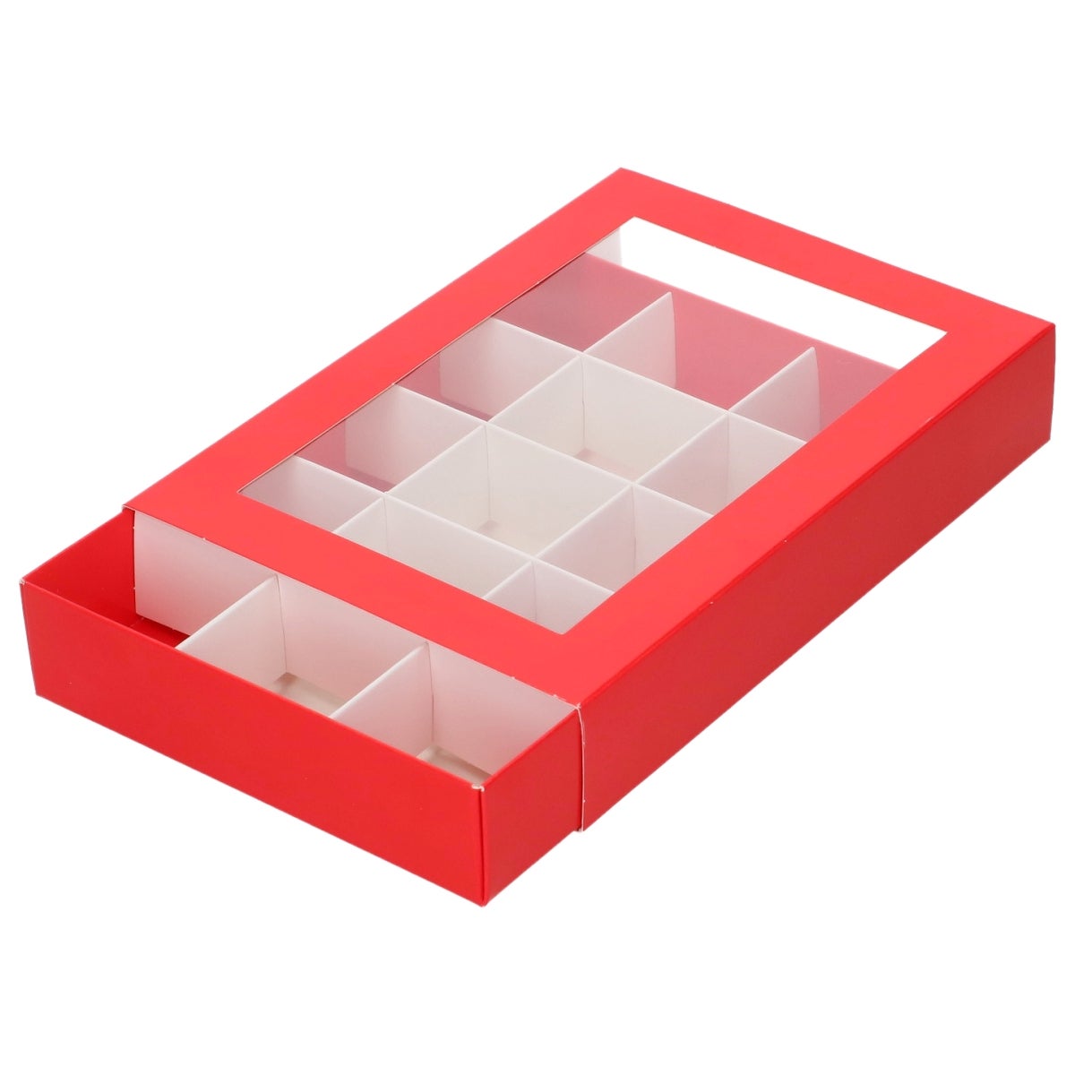FunCakes Chocoladeletterdoos Rood/Wit 20x14x3,5cm pk/10
