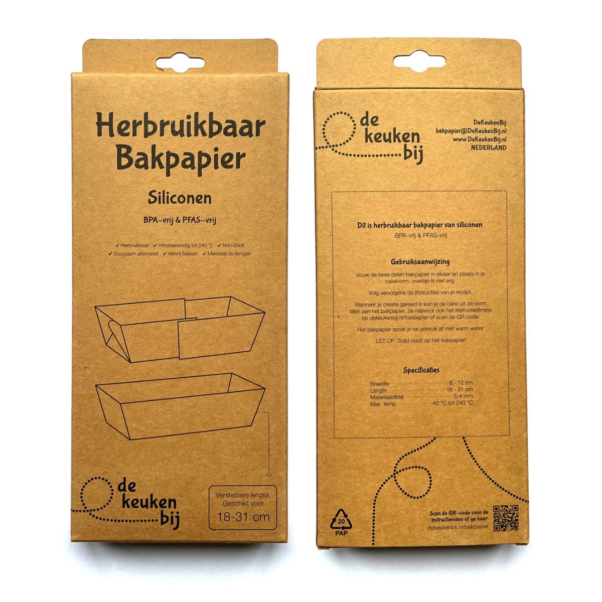 De KeukenBij Siliconen Herbruikbaar Bakpapier Cakevorm 18 tot 31cm