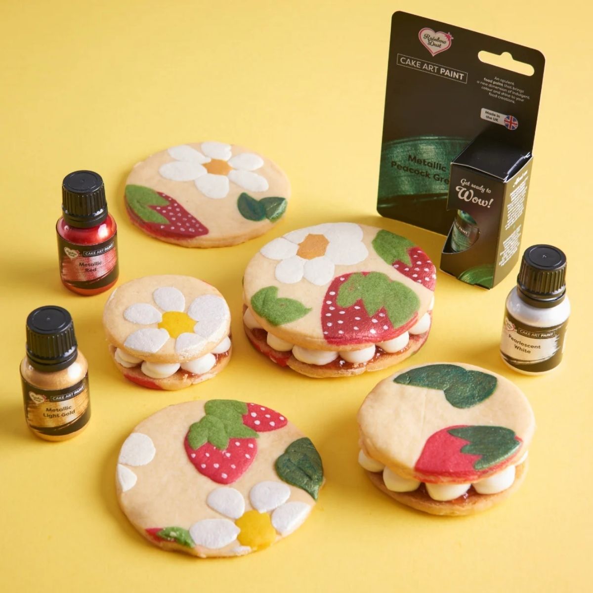 Rainbow Dust Cake Art Paint Metallic Paint Goud 25g