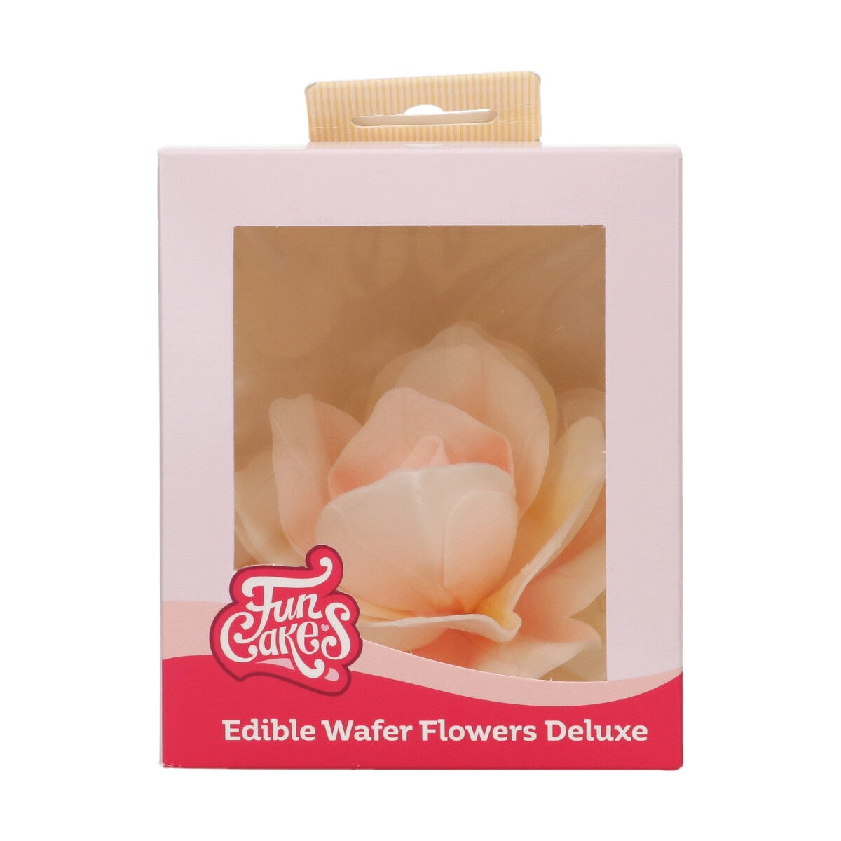 FunCakes Eetbare Papieren Bloemen Deluxe Roos Pastella Geel/Oranje Ombre Large pk/1