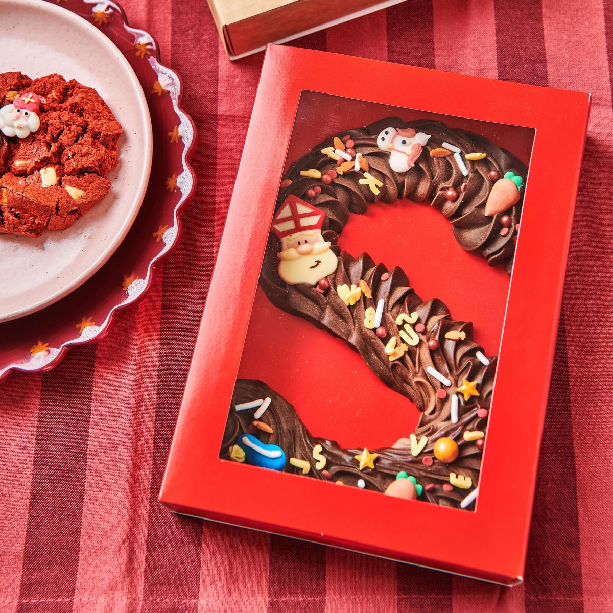 FunCakes Chocoladeletterdoos Rood 20x14x3,5cm pk/10