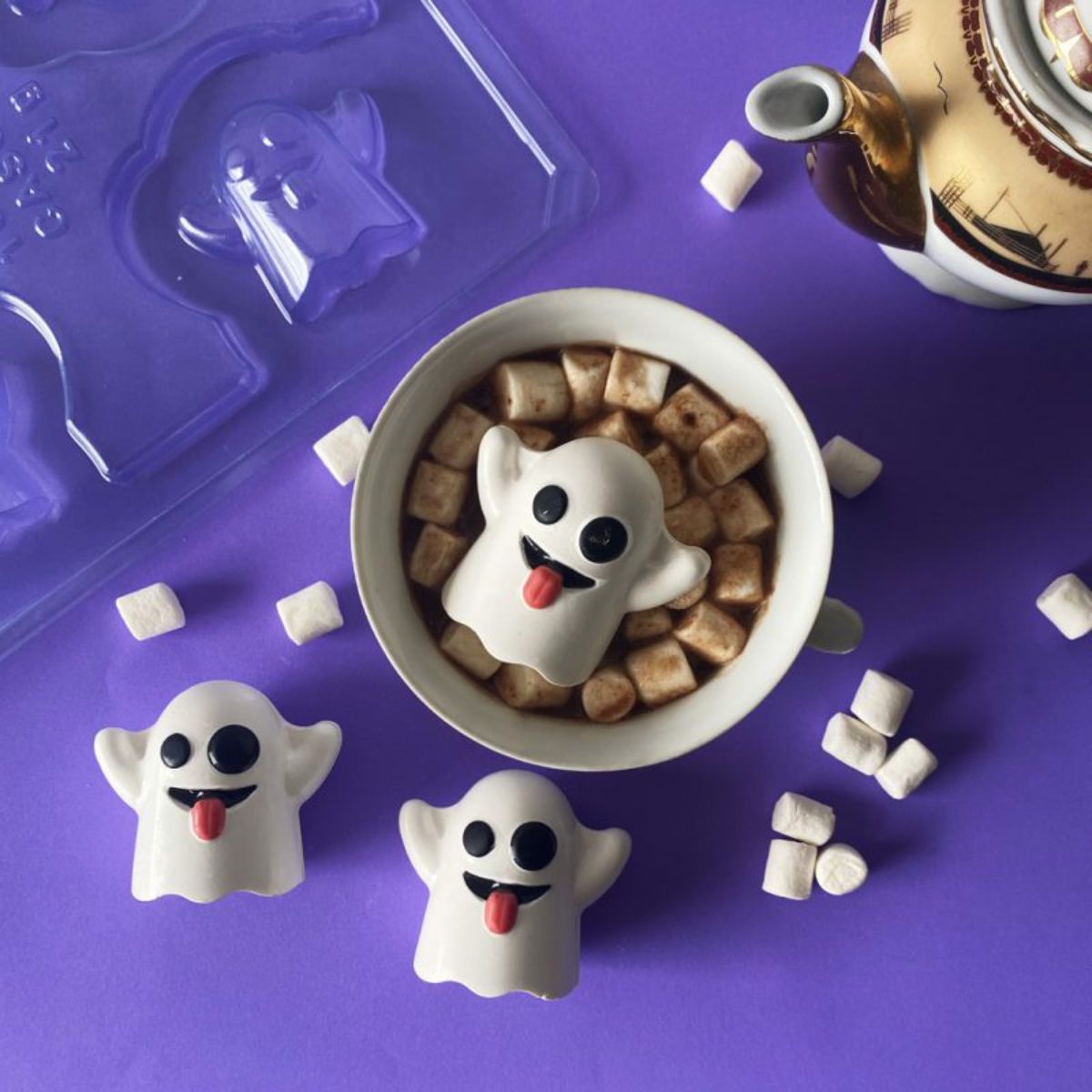 BWB Chocolate Mould 3 delig Mini Spookje