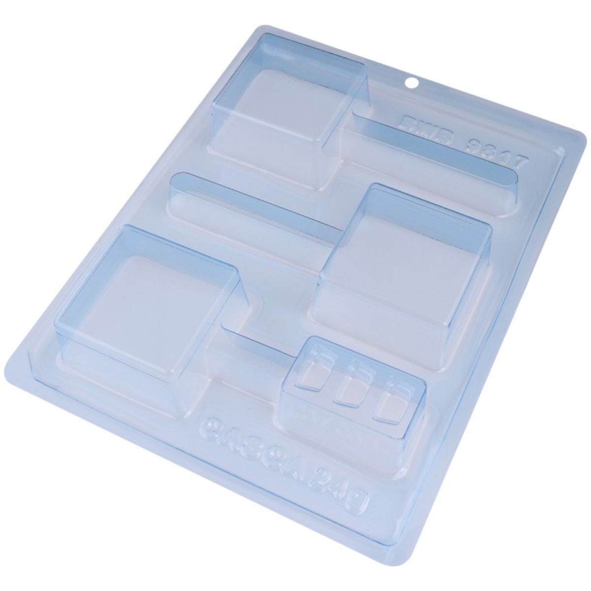 BWB Chocolate Mould 3 delig Vierkante Lolly 3 Vakken