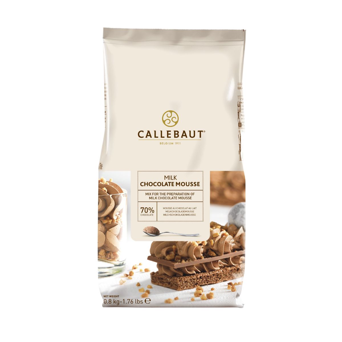 Callebaut Chocolade Mousse -Melk- 800g